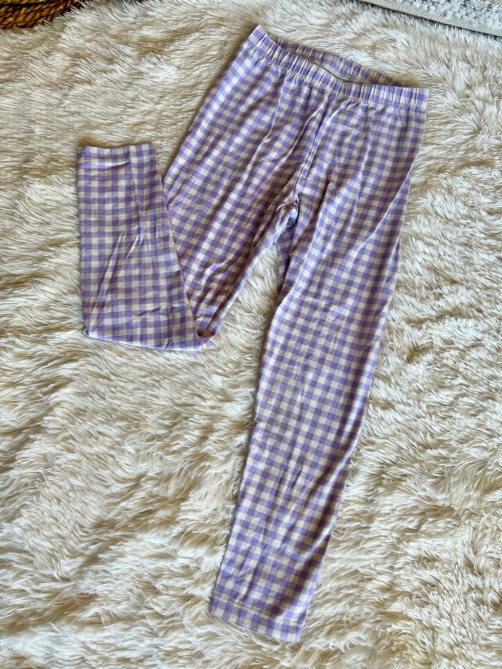 Cat & Jack Lavender Gingham Girls Leggings